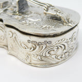 Edwardian Sterling Silver Novelty Violin or Cello Snuff Box Antique 1904 Chester