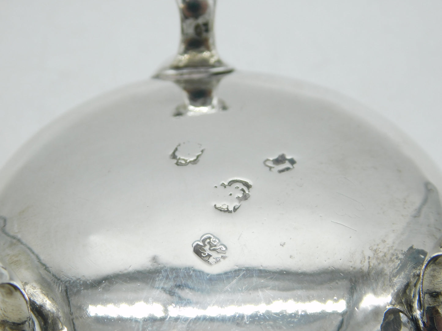 George II Sterling Silver Paw Foot Salt Cellar Antique 1752 London D. Hennell I
