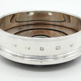 Sterling Silver & Turned Wooden Bottle Coaster Vintage 2006 Sheffield