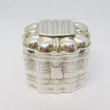 19th Century Dutch Sterling Silver Peppermint Box Antique 1849 Floral Pattern