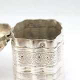 19th Century Dutch Sterling Silver Peppermint Box Antique 1849 Floral Pattern