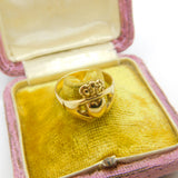 Victorian 9ct Yellow Gold Claddagh Irish Wedding Ring Antique c1890