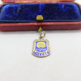 Sterling Silver & Colourful Enamel Cheddar Cheese Charm Vintage c1970