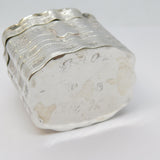 19th Century Dutch Sterling Silver Peppermint Box Antique 1849 Floral Pattern