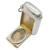 Sterling Silver Compartment Locket Vesta Case Antique 1912 Birmingham Art Deco