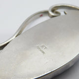Large Sterling Silver Studio Turquoise Modernist Drop Pendant Vintage c1970