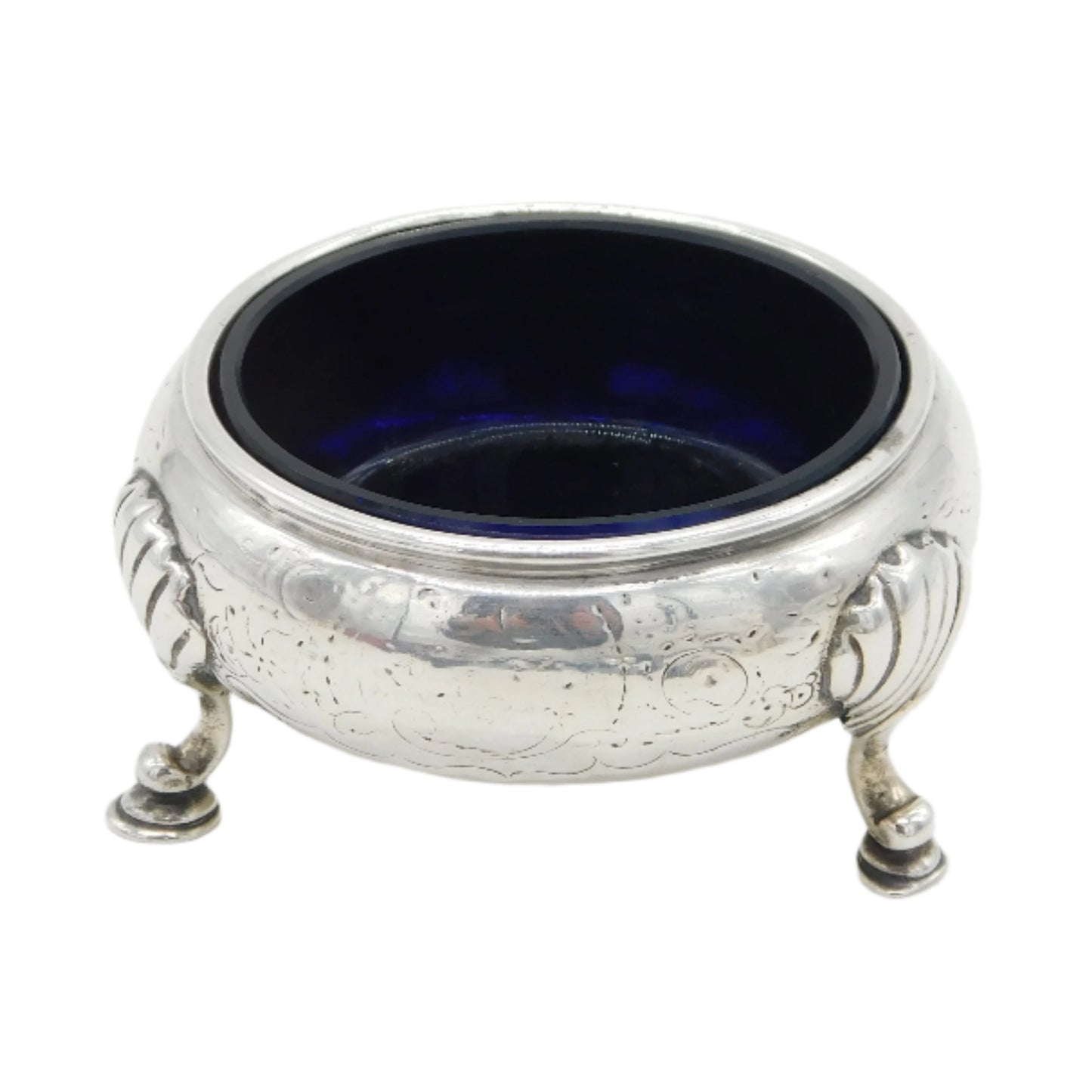 Irish George III Sterling Silver Paw Foot Salt Cellar Antique c1800 Dublin