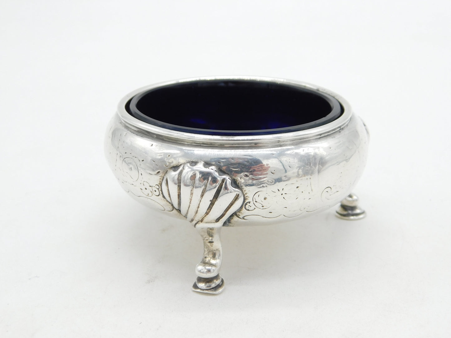Irish George III Sterling Silver Paw Foot Salt Cellar Antique c1800 Dublin