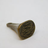 18th Century Grand Assault on Gibraltar Bronze Cannonball Fob Seal Antique 1782