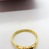 Victorian 18ct Yellow Gold, Platinum Set 0.1ct Diamond Solitaire Ring c1890