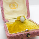 Victorian 18ct Yellow Gold Cabochon Ethiopian Opal Band Ring Antique c1880