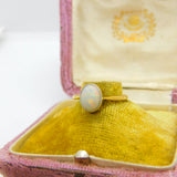 Victorian 18ct Yellow Gold Cabochon Ethiopian Opal Band Ring Antique c1880