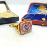 Georgian 18ct Yellow Gold Carved Sardonyx Buckle Fob Seal Antique c1820