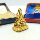 Georgian 18ct Yellow Gold Carved Sardonyx Buckle Fob Seal Antique c1820