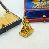 Georgian 18ct Yellow Gold Carved Sardonyx Buckle Fob Seal Antique c1820