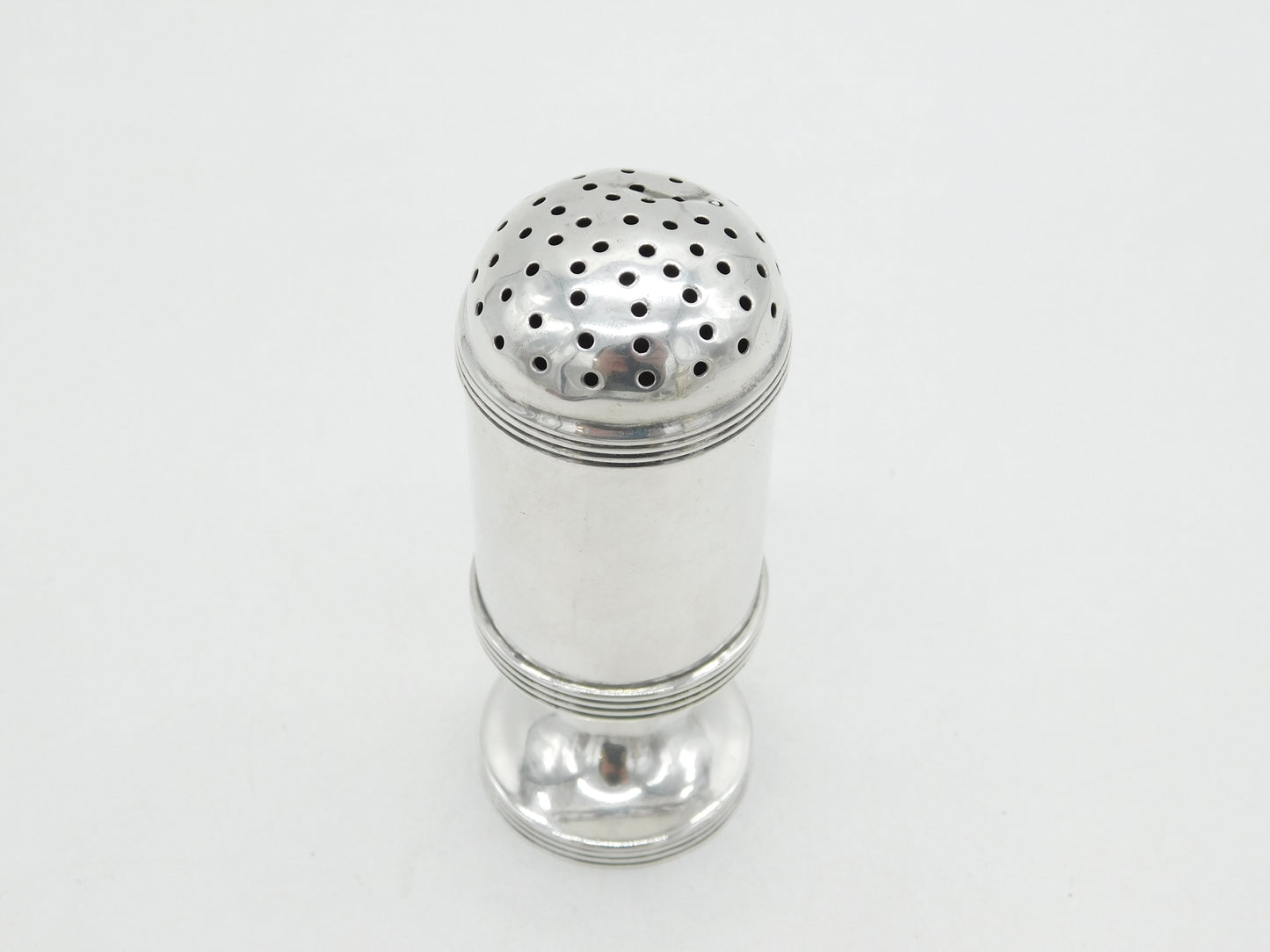 Early-Victorian Sterling Silver Pedestal Pepper Shaker Antique 1838 London