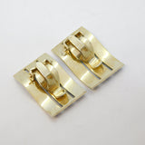 Norwegian Sterling Silver Blue Enamel Clip-On Earrings Antique c1930 Ivar T. Holth