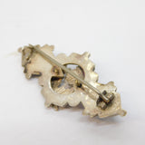Edwardian Sterling Silver, Montrose Agate Scottish Thistle Brooch Antique 1908 Birmingham