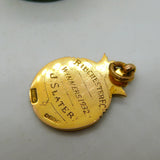 9ct Gold Enamel Ribchester FC Football Fob Medal Antique 1932 Birmingham