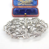 Sterling Silver Heart & Swallow Sweetheart Nurses Buckle 1993 London Vintage