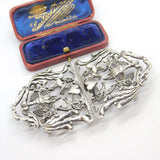 Sterling Silver Heart & Swallow Sweetheart Nurses Buckle 1993 London Vintage