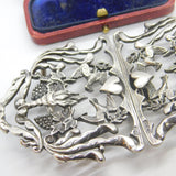 Sterling Silver Heart & Swallow Sweetheart Nurses Buckle 1993 London Vintage