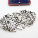 Sterling Silver Heart & Swallow Sweetheart Nurses Buckle 1993 London Vintage