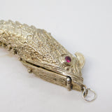 Large Sterling Silver Articulated Flapping Fish Pill Box Pendant Vintage 1976 London