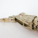 Large Sterling Silver Articulated Flapping Fish Pill Box Pendant Vintage 1976 London