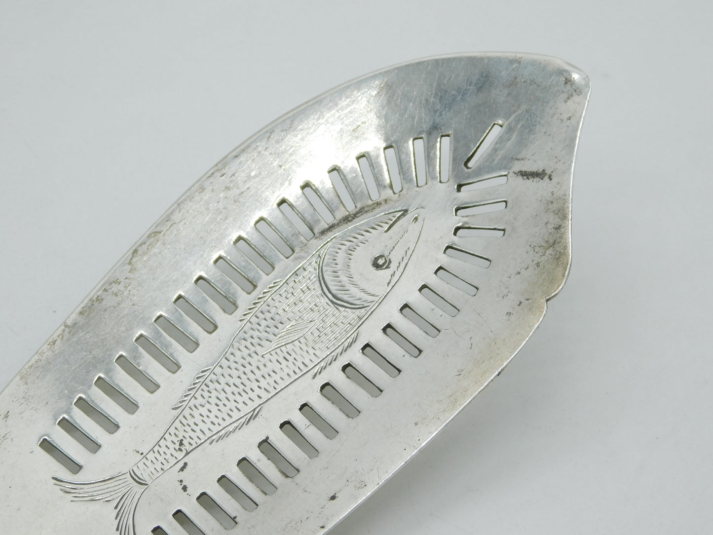 Irish George III Sterling Silver Crested Fish Server Antique 1806 Dublin
