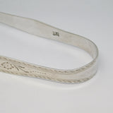 George III Hester Bateman Sterling Silver Bright Cut Sugar Tongs Antique c1770