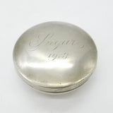 Silver Plated 'Sugar, 1918' Snuff or Tobacco Box Antique Art Deco EPNS