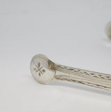 George III Hester Bateman Sterling Silver Bright Cut Sugar Tongs Antique c1770