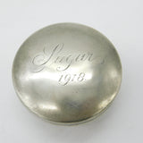 Silver Plated 'Sugar, 1918' Snuff or Tobacco Box Antique Art Deco EPNS