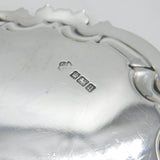 Sterling Silver Salver Tray Art Nouveau Form Antique 1912 Sheffield Hutton