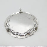 Sterling Silver Salver Tray Art Nouveau Form Antique 1912 Sheffield Hutton