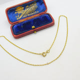 14ct Yellow Gold Cable Link Chain Necklace 15" Length Antique c1930 Art Deco