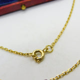 14ct Yellow Gold Cable Link Chain Necklace 15" Length Antique c1930 Art Deco