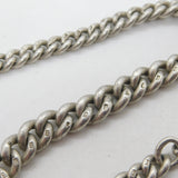 Sterling Silver Graduating Albert Watch Chain Antique 1913 Birmingham Deco