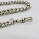 Sterling Silver Graduating Albert Watch Chain Antique 1913 Birmingham Deco
