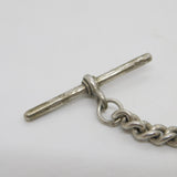 Sterling Silver Graduating Albert Watch Chain Antique 1913 Birmingham Deco