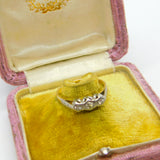 Victorian 18ct Yellow Gold & Three-Stone Diamond Ring Antique c1900