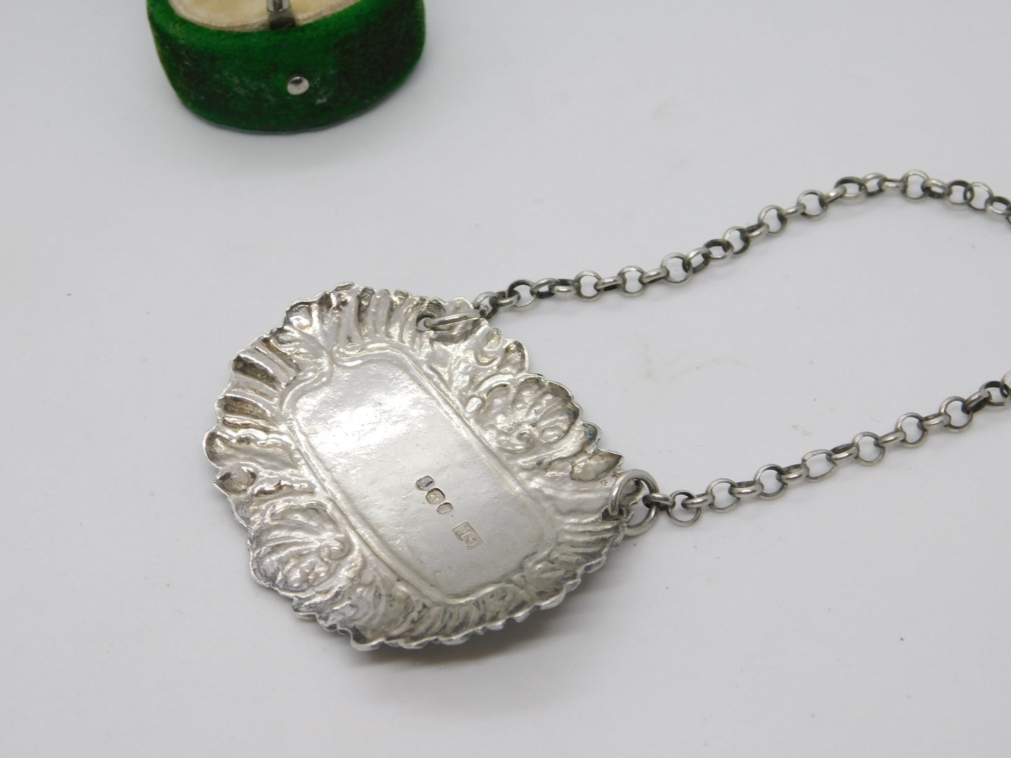 George III Sterling Silver Acorn Pattern Gin Decanter Label Antique 1818 London