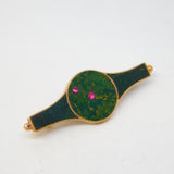 Edwardian 9ct Gold, Jasper & Ruby Set Constellation Brooch Antique c1910