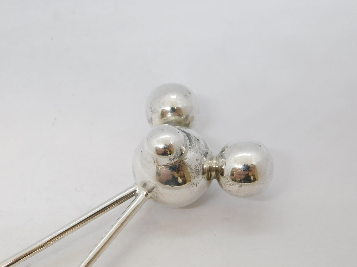 Sterling Silver Novelty Mickey Mouse Baby Rattle Vintage 2003 London
