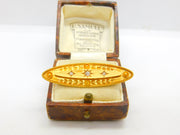 Victorian 15ct Gold Etruscan Style Diamond Sweetheart Brooch Antique c1860