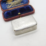 Victorian Chinese Sterling Silver Floral Etched Snuff Box possibly Nanking c1880 Antique