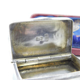 Victorian Chinese Sterling Silver Floral Etched Snuff Box possibly Nanking c1880 Antique