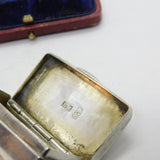 Victorian Chinese Sterling Silver Floral Etched Snuff Box possibly Nanking c1880 Antique