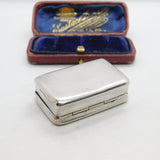 Victorian Chinese Sterling Silver Floral Etched Snuff Box possibly Nanking c1880 Antique